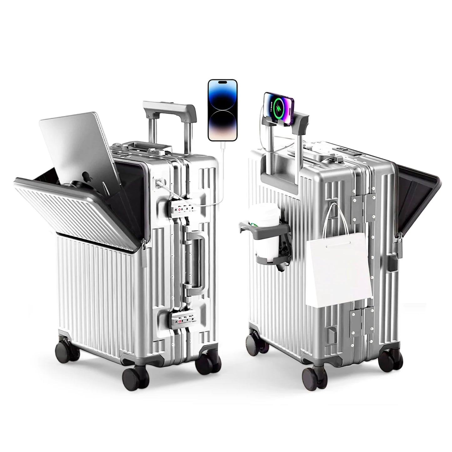 AIWEINY AWN-2313 Aluminum Frame Hardshell Luggage