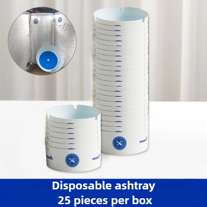 25 Pcs High-End Disposable Smokeless Ashtrays with Ash Absorbing Balm