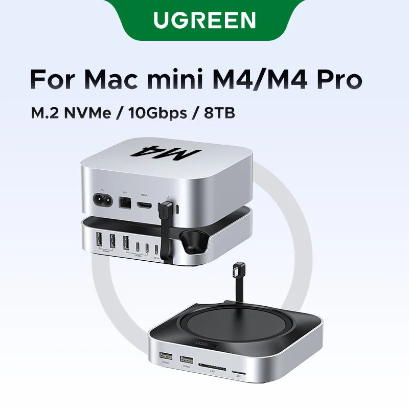 UGREEN 11-in-1 Mac Mini M4/M4 Pro Docking Station & SSD Enclosure