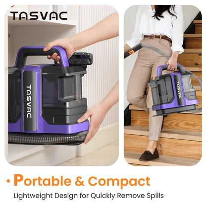 TASVAC C7 Portable Carpet and Upholstery Cleaner: 15000Pa High-Suction Spot Cleaner
