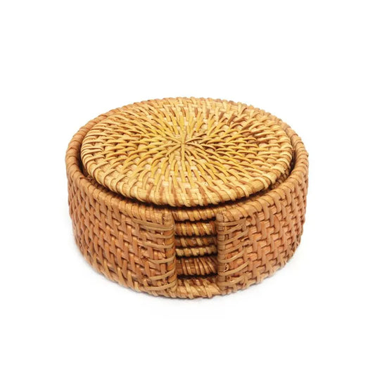 Natural Bamboo & Rattan Coasters