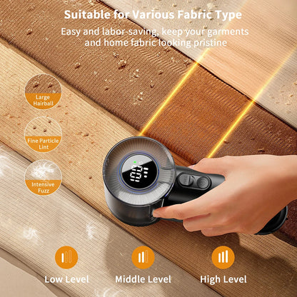 ColdSky 2-in-1 Rechargeable Fabric Shaver: Pro Lint Remover with LED Display