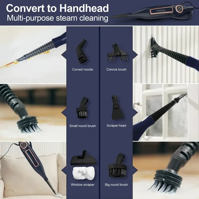 DEVOAC VM6 10-in-1 Scrubbing Steam Mop with Rotating Pads