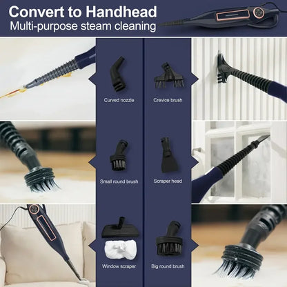 DEVOAC VM6 10-in-1 Scrubbing Steam Mop with Rotating Pads