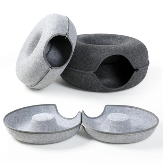 MORK GOODNESS Cozy Haven™ 2-in-1 Cat Tunnel & Bed
