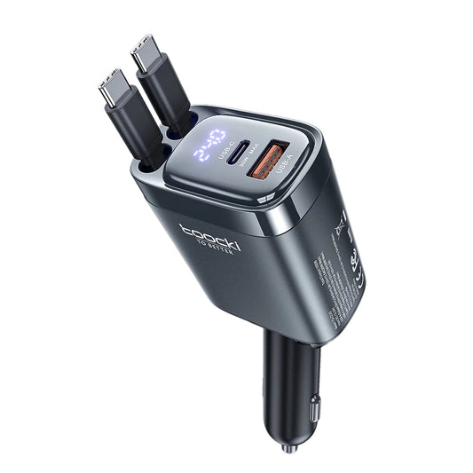 Toocki 4-In-1 105W USB Car Charger