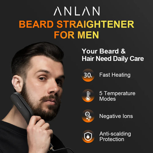 ANLAN Beard Hair Straightening Brush (HZS01)