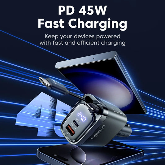 Toocki 4-In-1 105W USB Car Charger