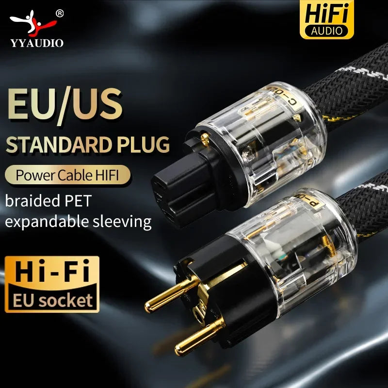 YYAUDIO Hi-End Pure Copper AC Power Cable (Hi-Fi Audio)