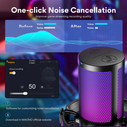 Maono DGM20 GamerWave RGB USB Gaming Microphone
