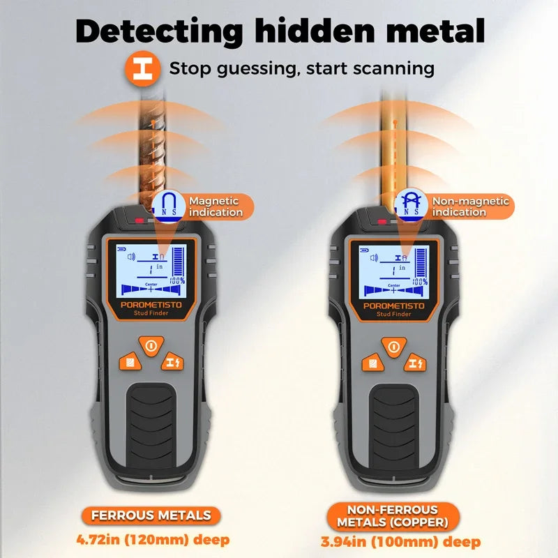 POROMETISTO 6-in-1 Multifunction Wall Scanner & Stud Finder
