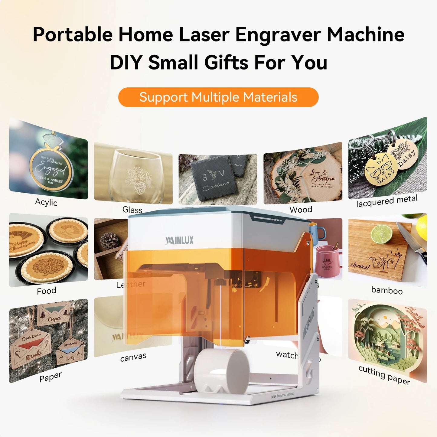 WAINLUX K10 Mini Laser Engraver (3000mW) - Bluetooth/WiFi Enabled