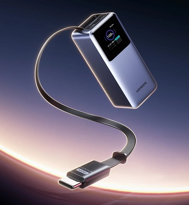 UGREEN Nexode 165W Power Bank (20000mAh, Built-in Cable)