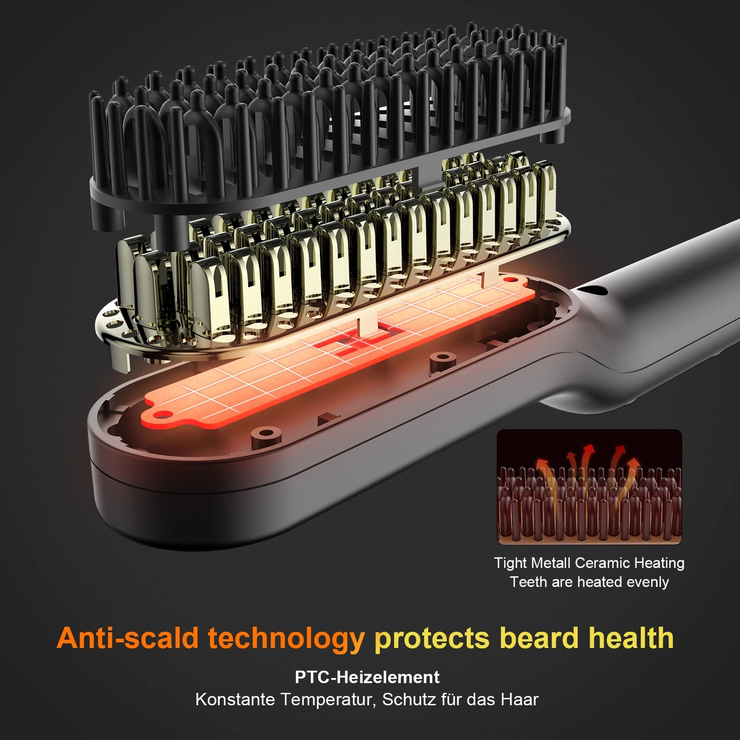 ANLAN Beard Hair Straightening Brush (HZS01)