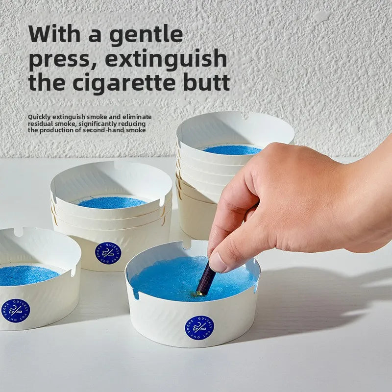 25 Pcs High-End Disposable Smokeless Ashtrays with Ash Absorbing Balm