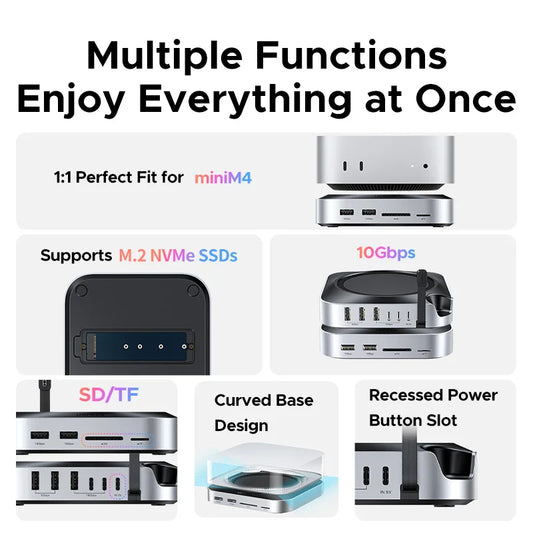 UGREEN 11-in-1 Mac Mini M4/M4 Pro Docking Station & SSD Enclosure