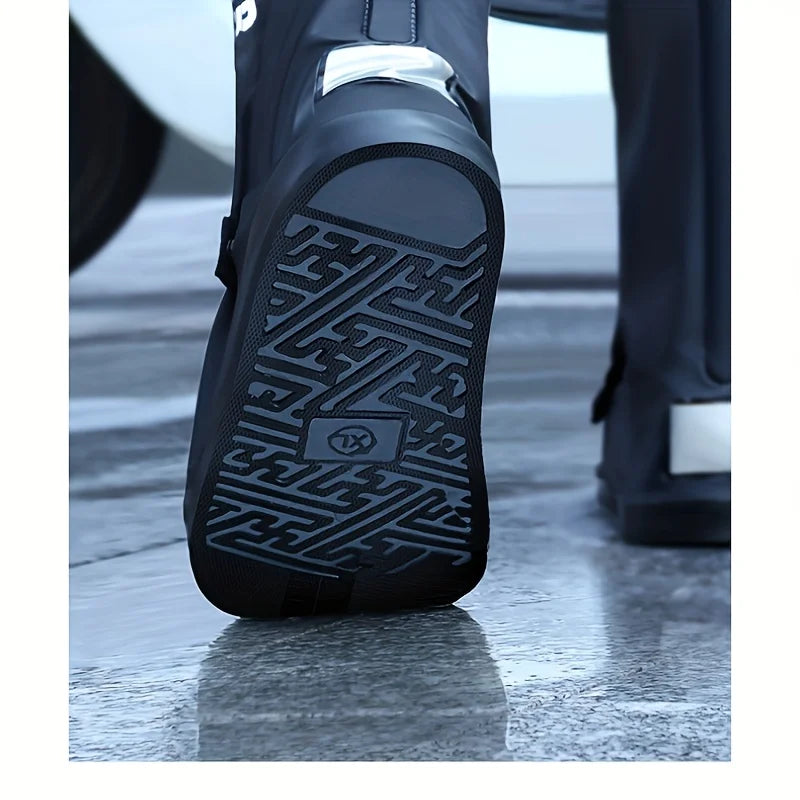 ALPINES FOX High-Tube Waterproof Motorcycle Rain Boot Covers