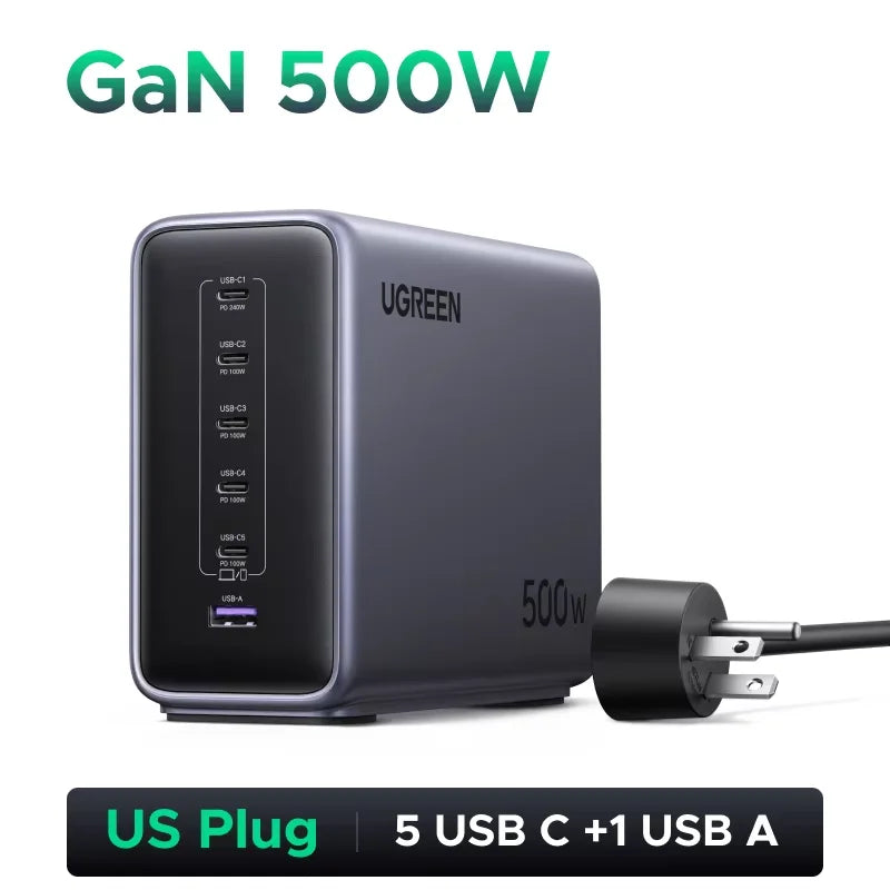 UGREEN Nexode 500W GaN Charger Desktop Charging Station