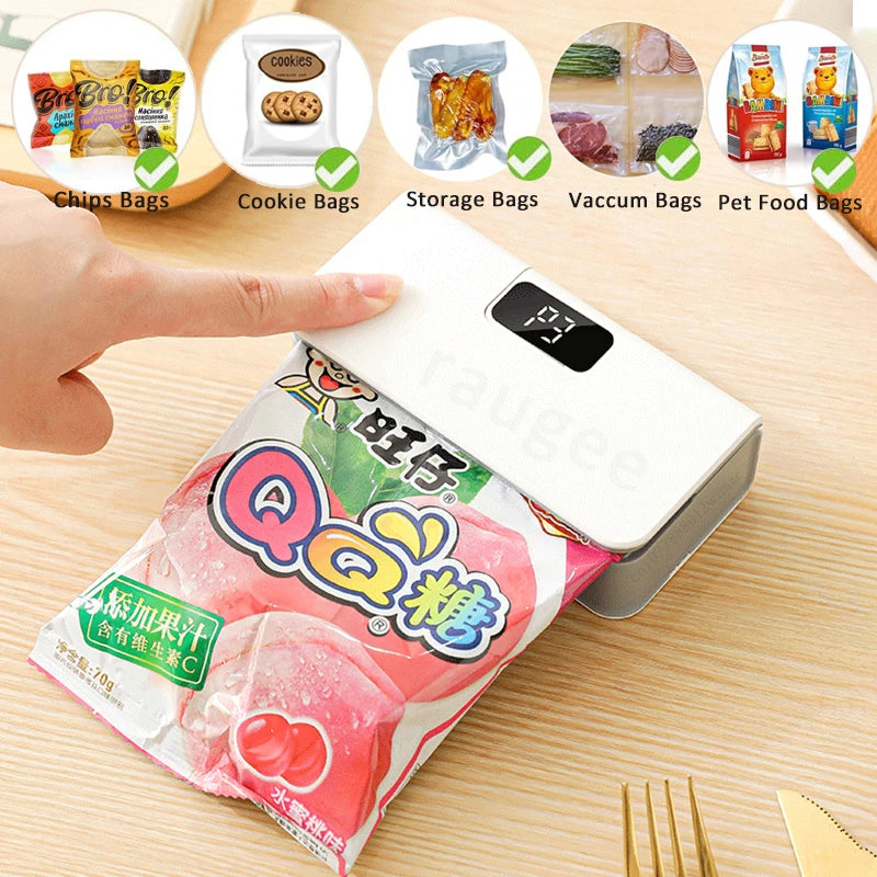 Cooskr 3-in-1 Rechargeable Mini Bag Sealer