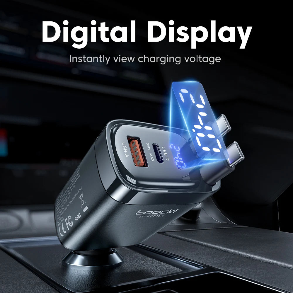Toocki 4-In-1 105W USB Car Charger