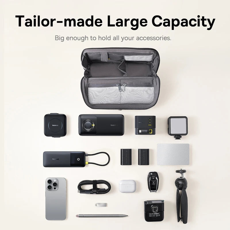 Baseus Nomos Digital Device Storage Bag: Large Capacity Electronic Organizer