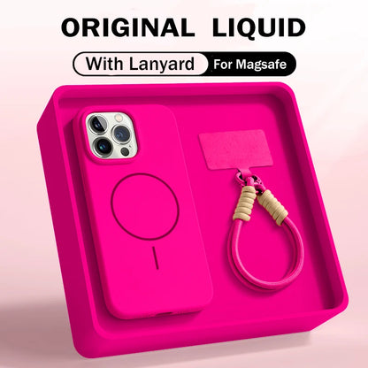 JOYCAPA Liquid Silicone Lanyard MagSafe Case for iPhone 17 & 16