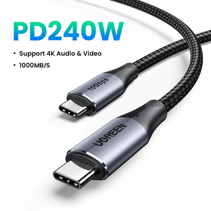 UGREEN US355 USB-C 3.2 Gen2: 240W PD Fast Charge & 4K Video Cable