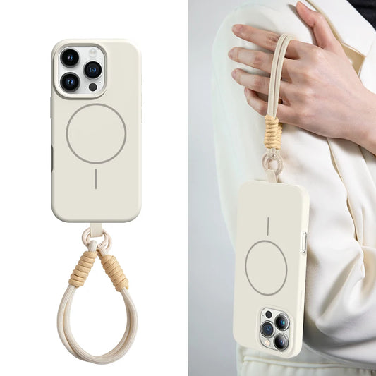 JOYCAPA Liquid Silicone Lanyard MagSafe Case for iPhone 17 & 16