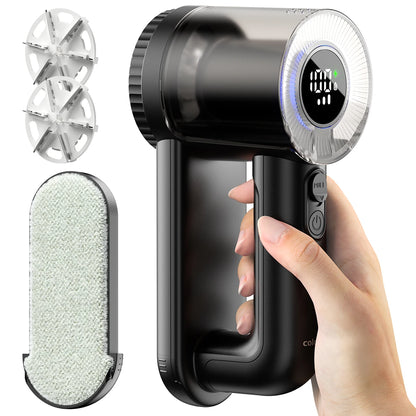 ColdSky 2-in-1 Rechargeable Fabric Shaver: Pro Lint Remover with LED Display
