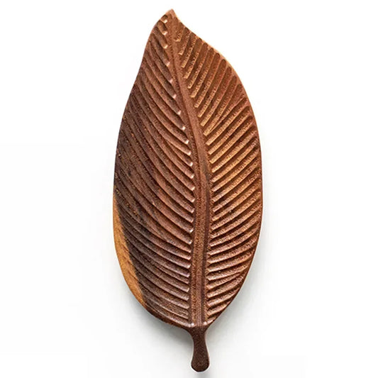 Handcrafted Wooden Leaf Tray