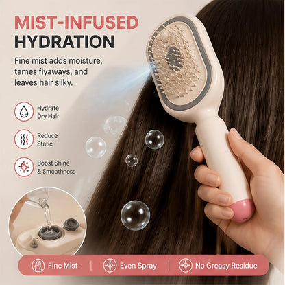 Alloet Anti-Static Electric Steam & Red Light Therapy Hairbrush