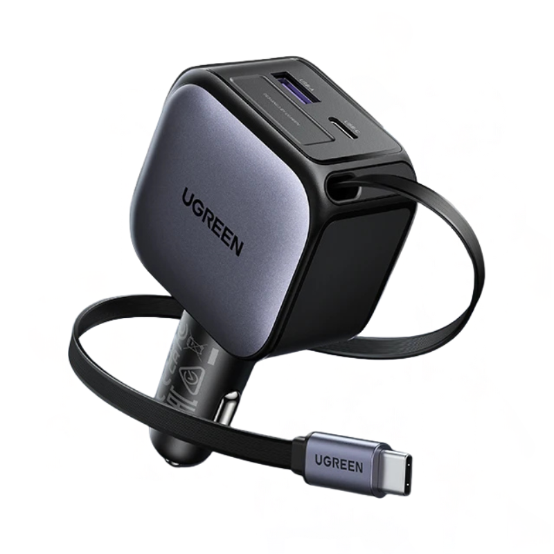 UGREEN Nexode 90W GaN Retractable Fast Car Charger