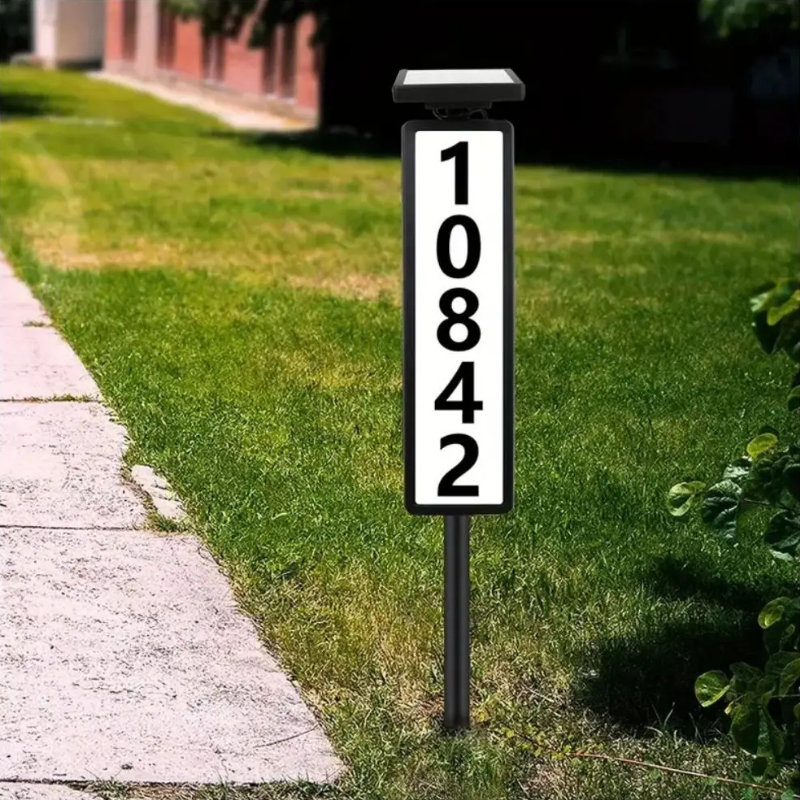 KEWEN Solar Powered Smart Address Sign & House Number