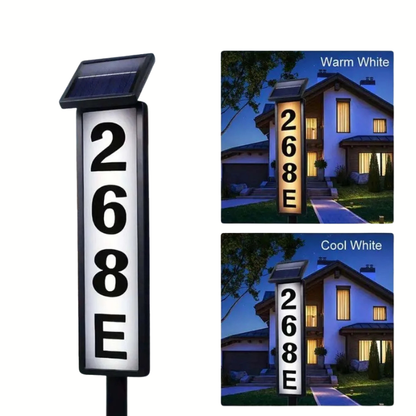 KEWEN Solar Powered Smart Address Sign & House Number