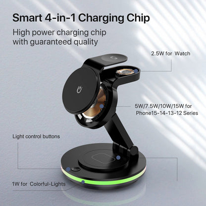 The Foldable 4-in-1 Magnetic Charging Hub