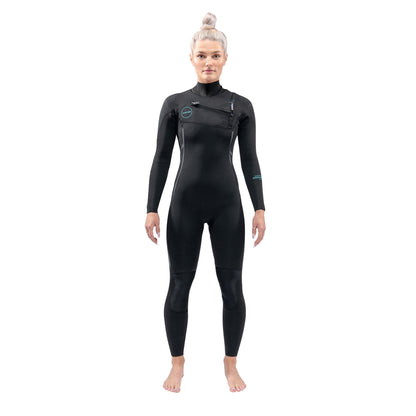 DAKINE Women's Mission Chest Zip Full Suit 4/3 (Black)