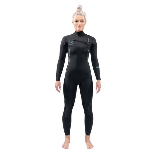DAKINE Women's Mission Chest Zip Full Suit 4/3 (Black)