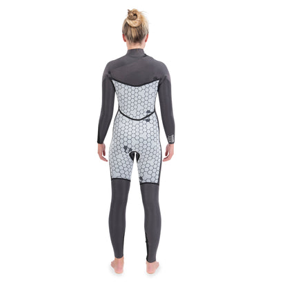 DAKINE Women's Mission Chest Zip Full Suit 4/3 (Black)