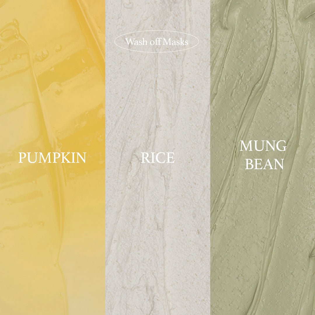 House of Dohwa Wash-Off Mask Pack Set (Rice + Pumpkin + Mung Bean)