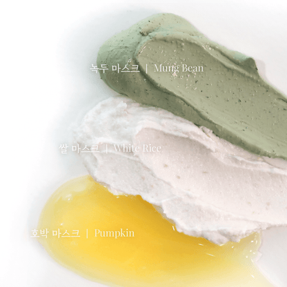 House of Dohwa Wash-Off Mask Pack Set (Rice + Pumpkin + Mung Bean)