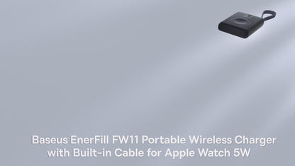 Baseus 5W Magnetic Wireless Charger: Apple Watch Travel Puck with Built-in USB-C Cable